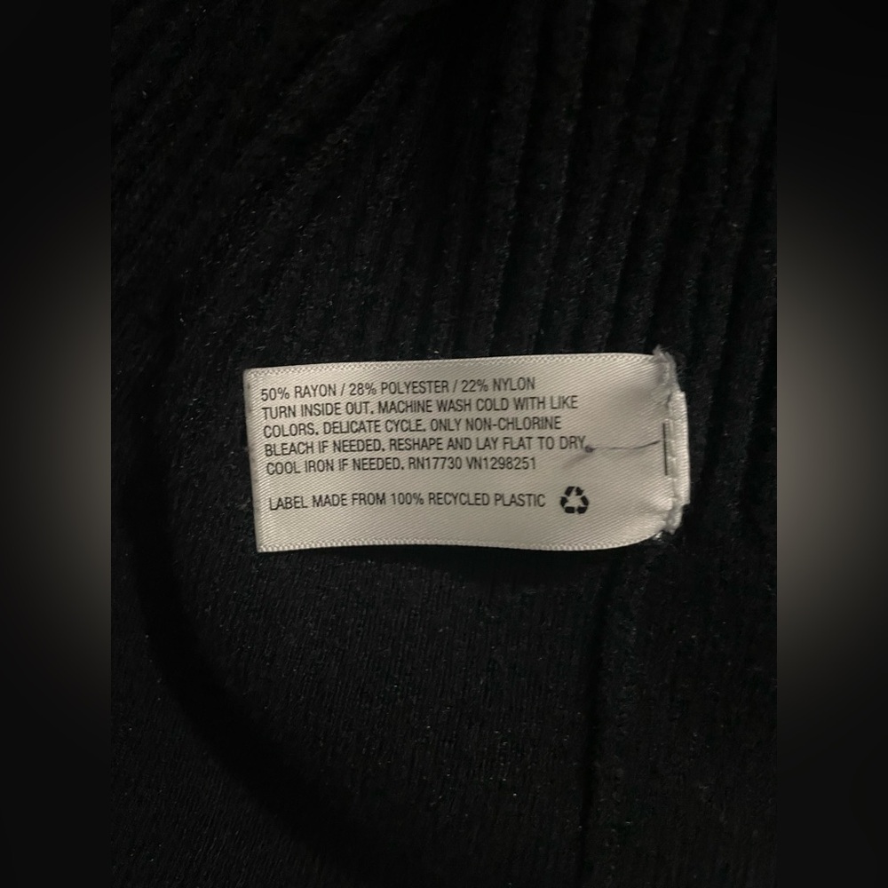 A New Day Ribbed V-Neck Slim Cardigan Sweater Black Large - Picture 11 of 14
